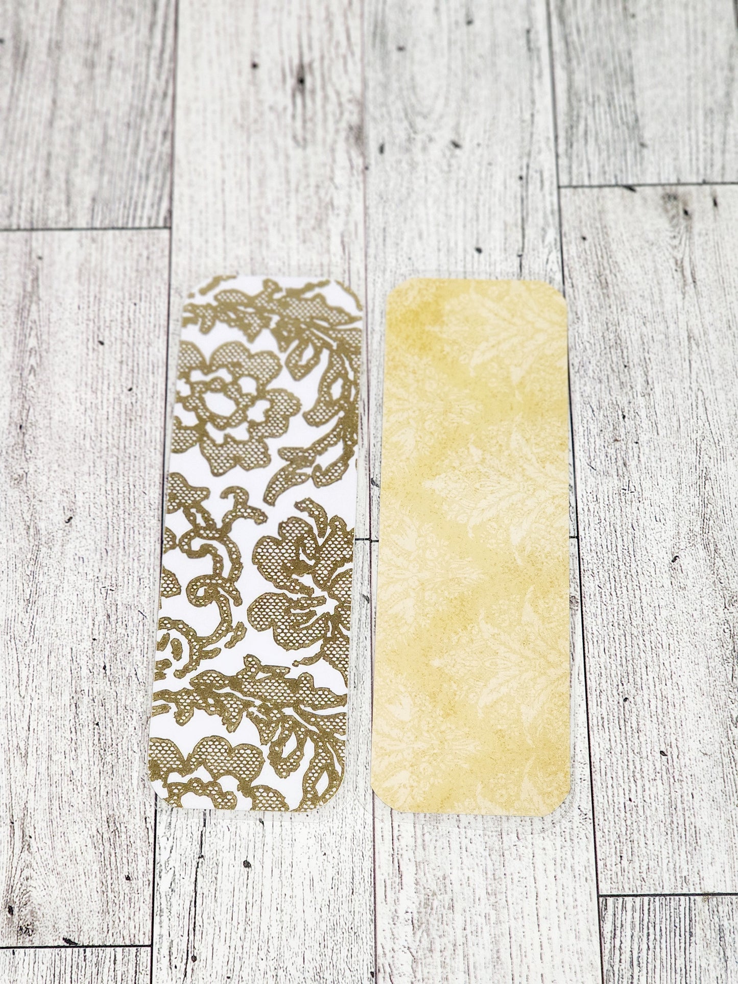 Gold Filagree & Yellow Flowers Bookmark