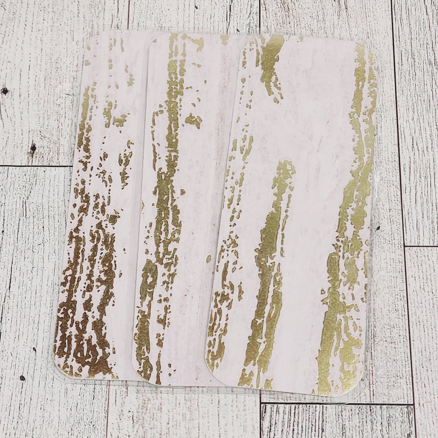 Gold Spill Marble Bookmark