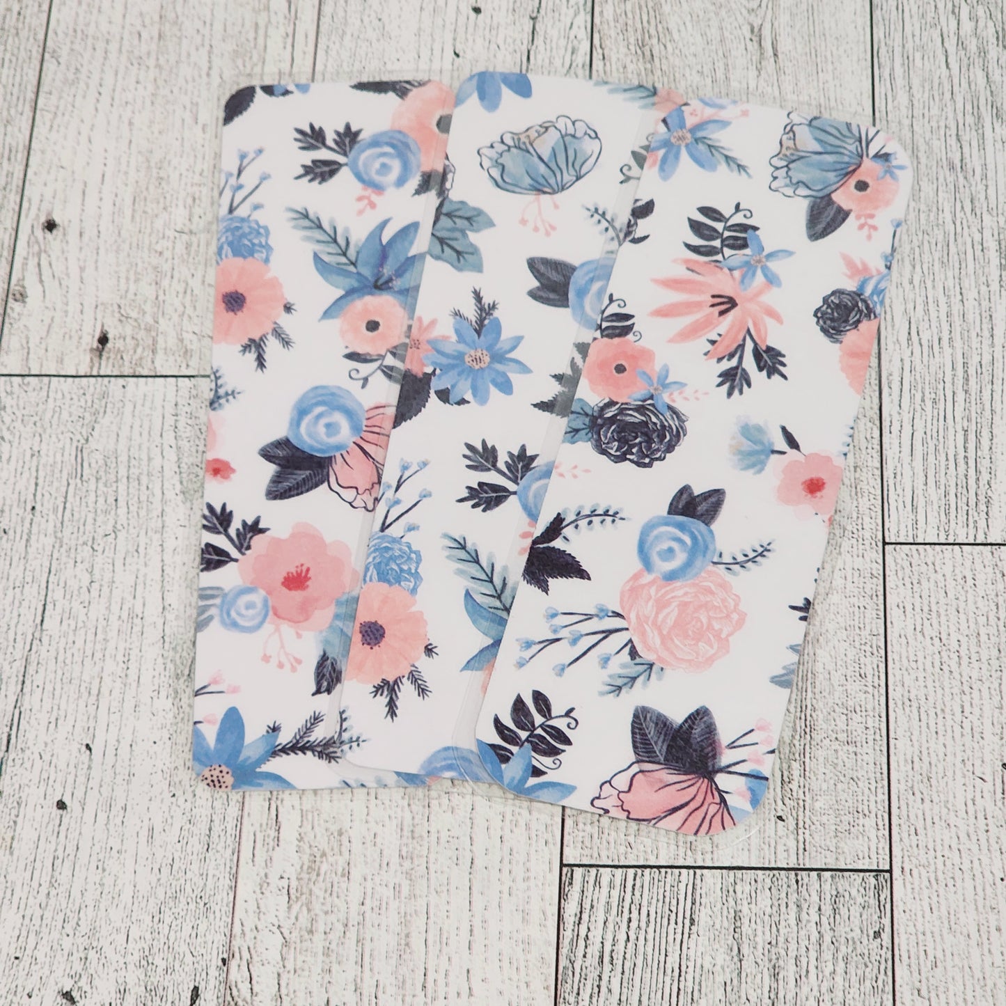 Pink & Blue Rose Bookmark