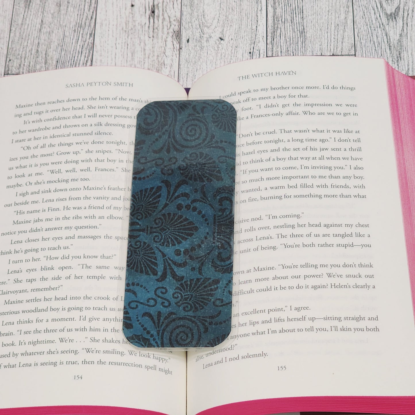 Green Damask Bookmark