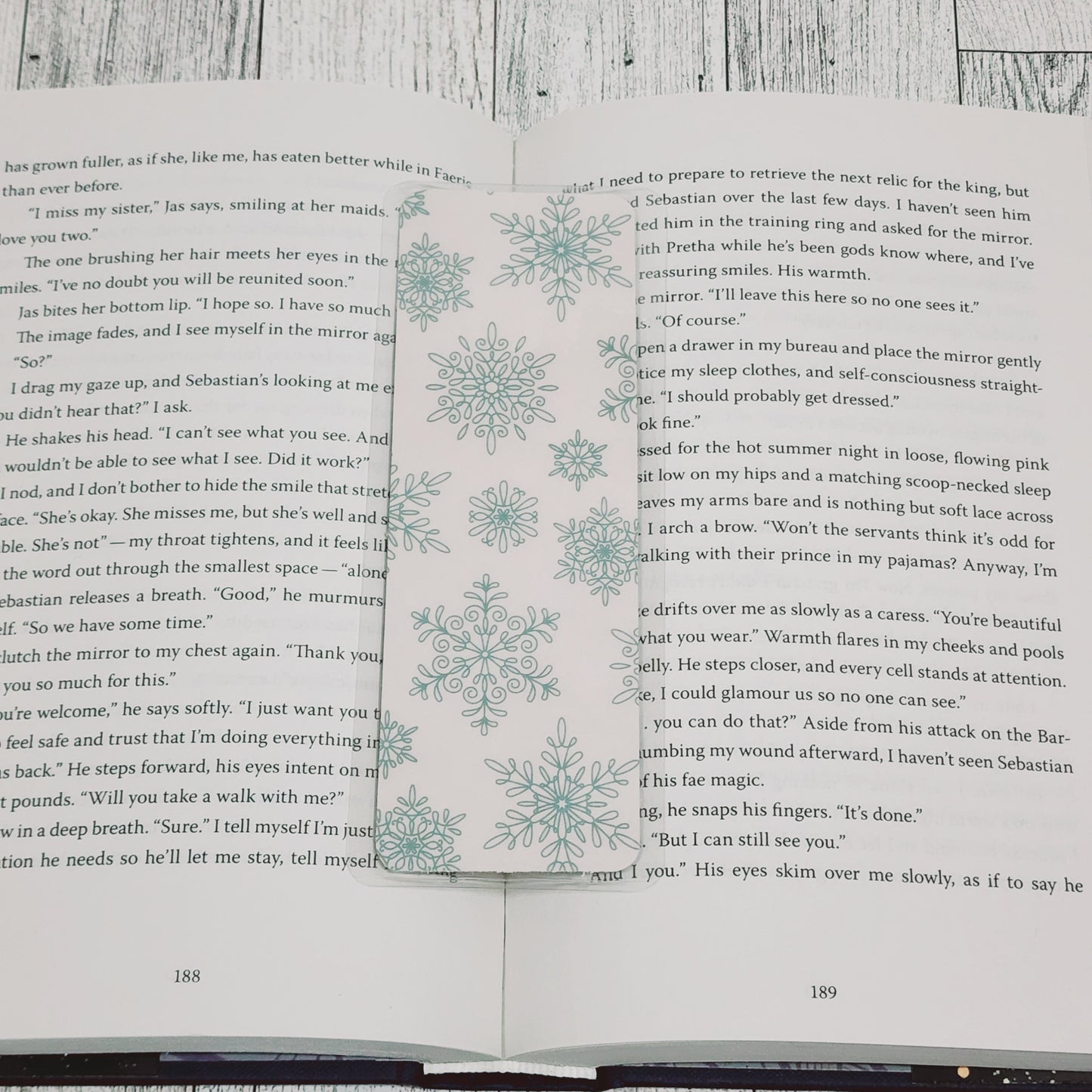Green Snowflakes Bookmark