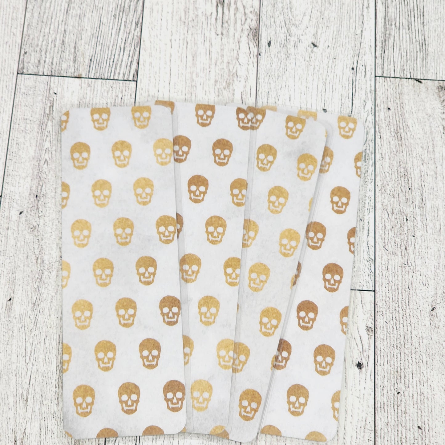 White & Gold Skull