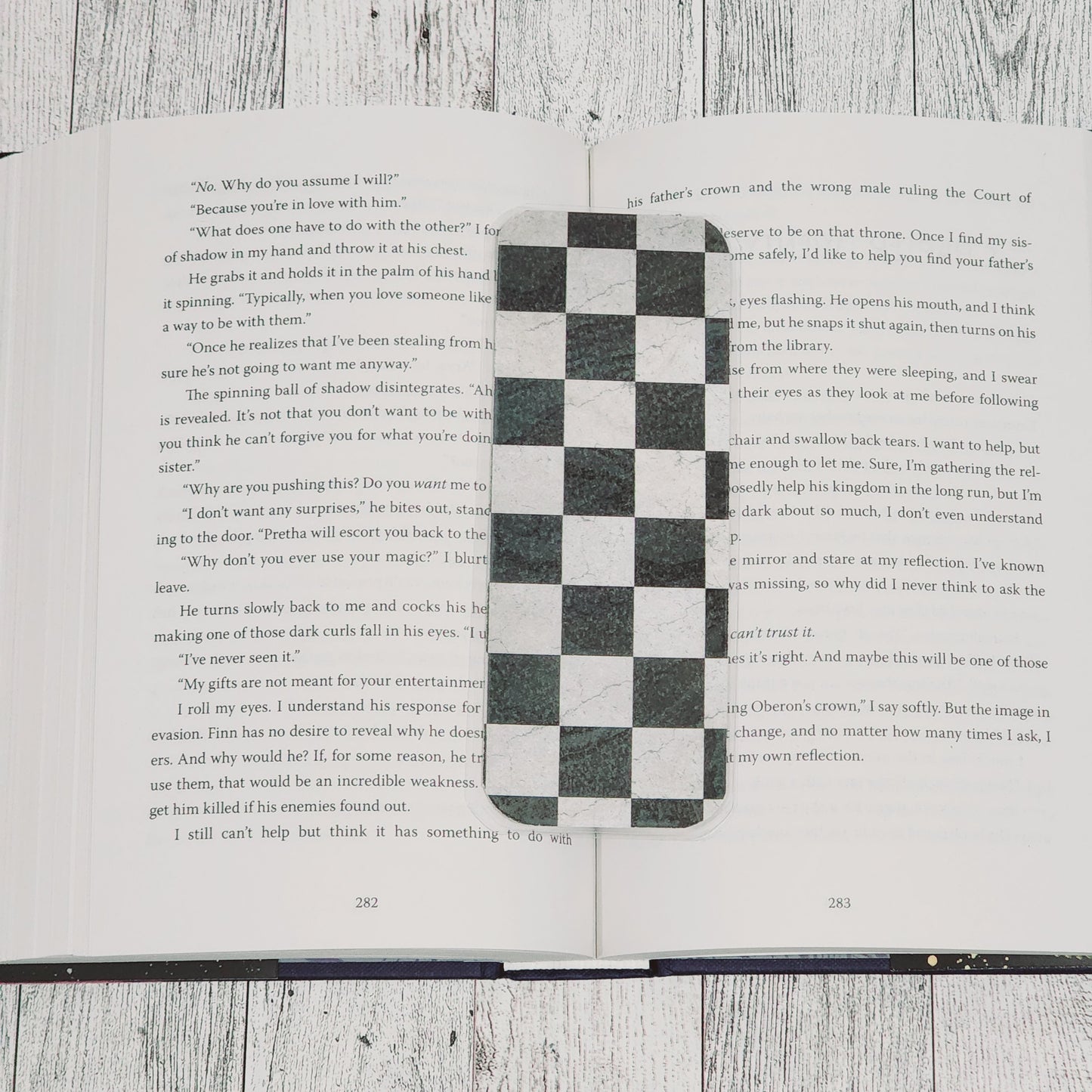 Marble Checker Board Bookmark