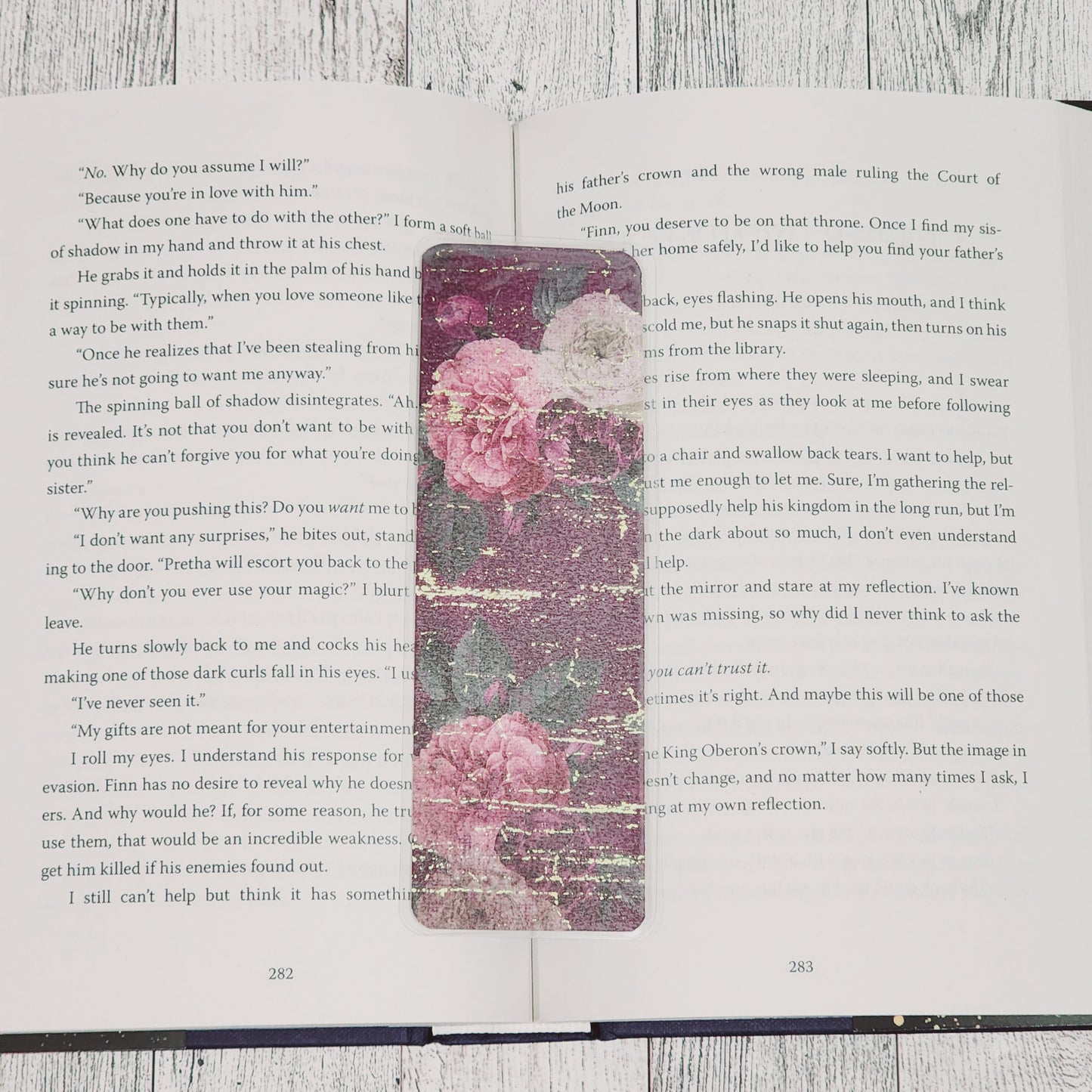 Gold Spill Purple Bookmark