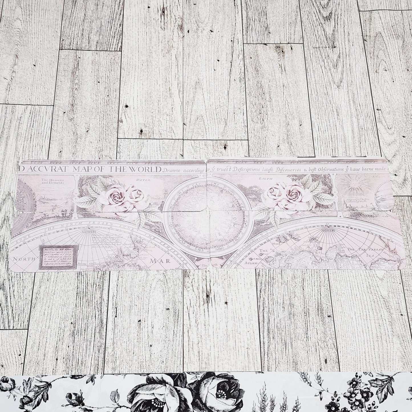 Pink World Map Bookmark