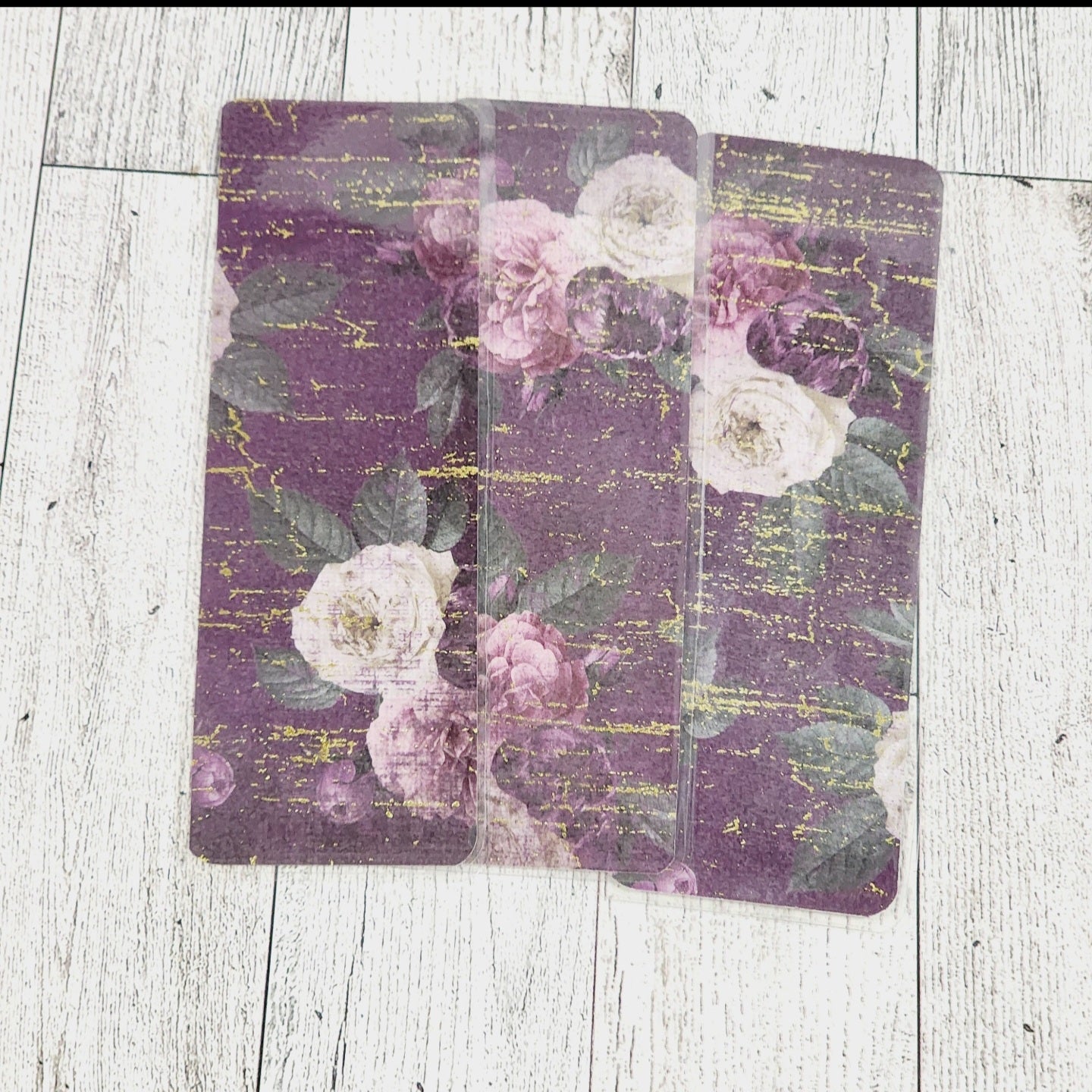 Gold Spill Purple Bookmark