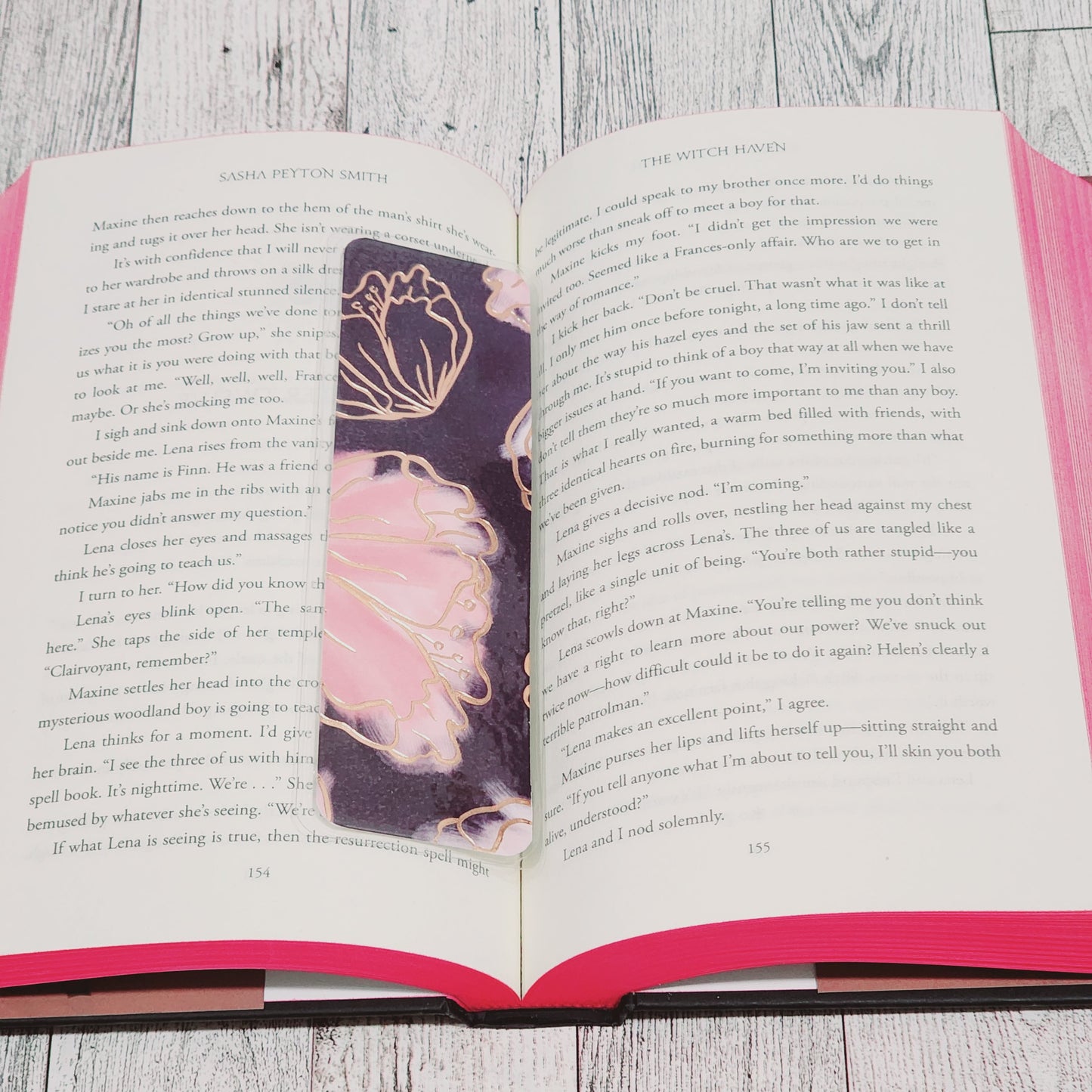 Gold Over Pink Bookmark