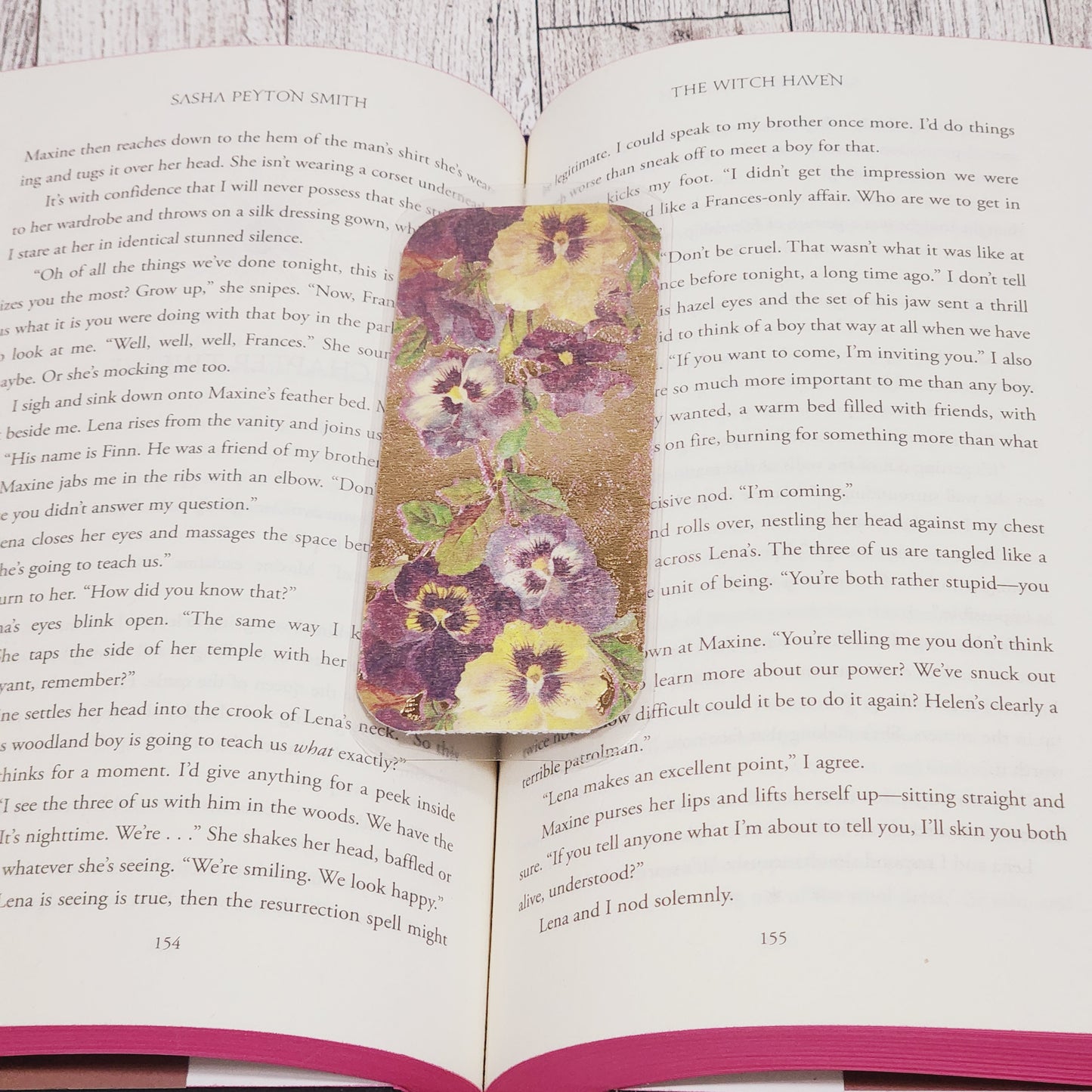 Pansies & Gold Bookmark