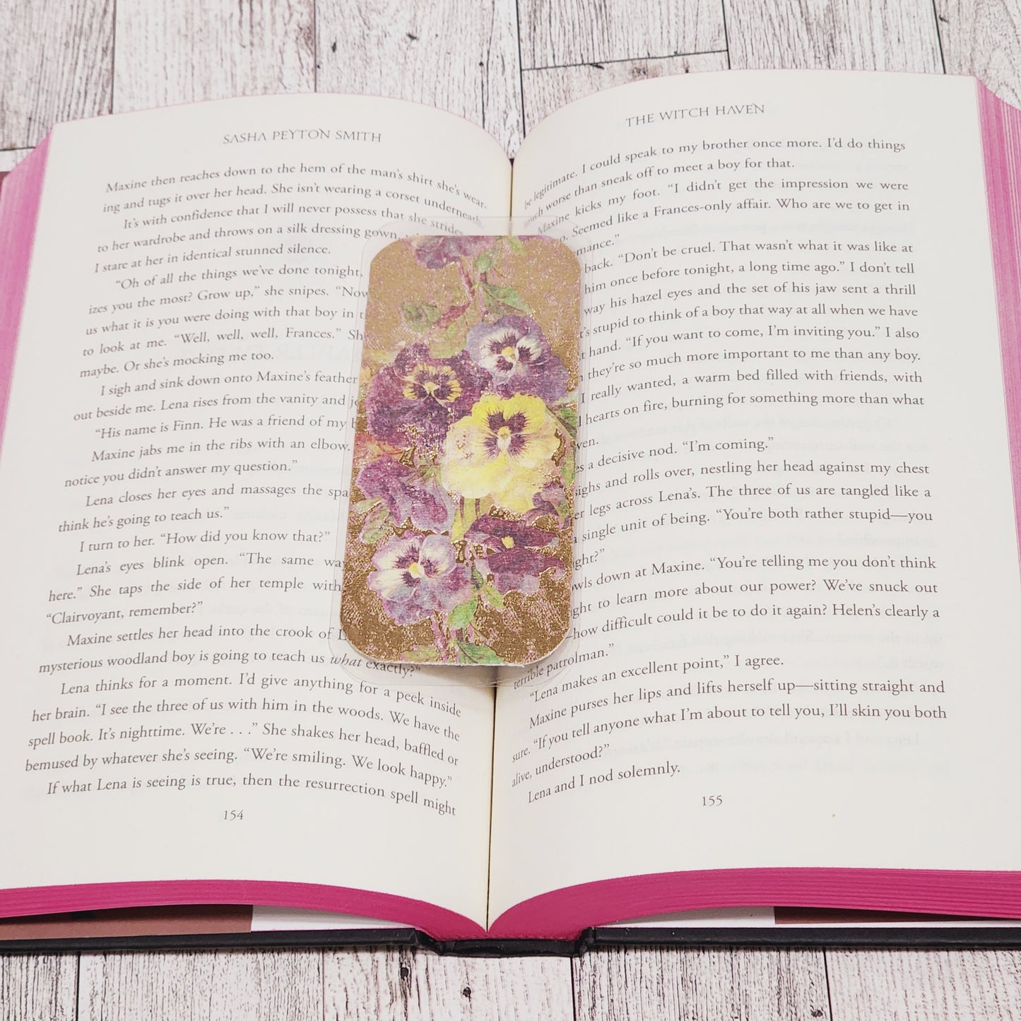 Pansies & Gold Bookmark