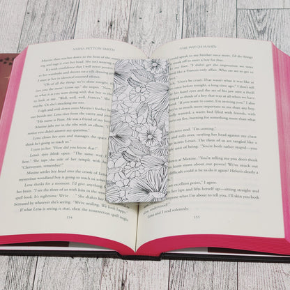 Coloring Page Flowers Bookmark