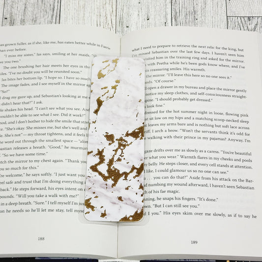 Gold Marble Bookmark
