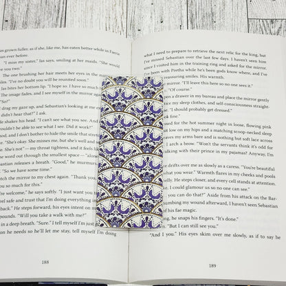 Blue Scalop Bookmark *mini*